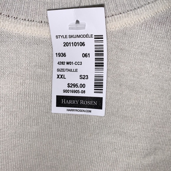 ❣️Cashmere Crew Neck Sweater Size XL by Harold/Harry Rosen New W/ Tags Reg $295 - Picture 6 of 11